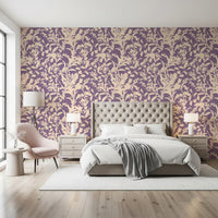 Cream Botanical Silhouette Wallpaper⁠