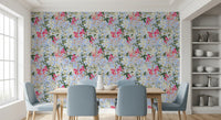 Vibrant Garden Meadow Floral Wallpaper⁠