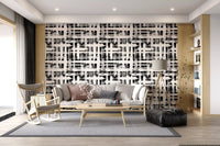 Monochrome Crosshatch Texture Wallpaper⁠