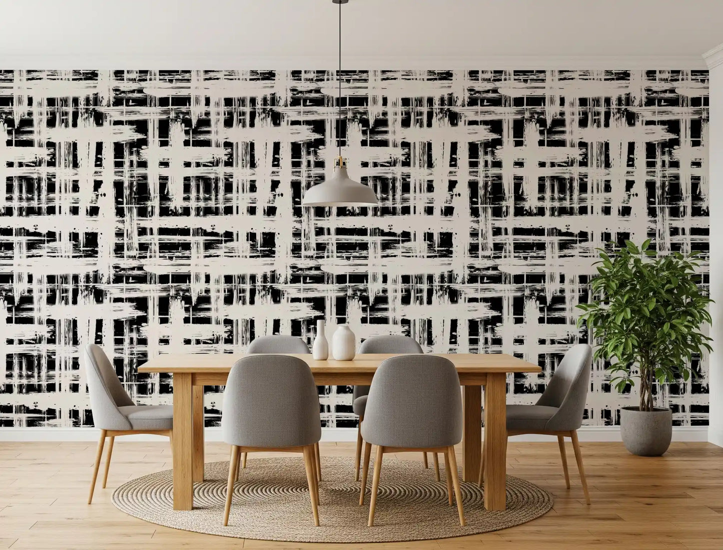 Monochrome Crosshatch Texture Wallpaper⁠