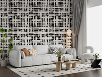 Monochrome Crosshatch Texture Wallpaper⁠