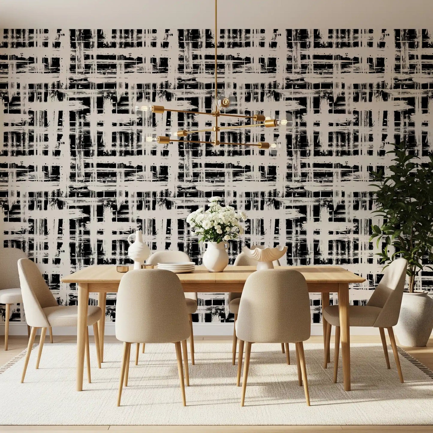 Monochrome Crosshatch Texture Wallpaper⁠