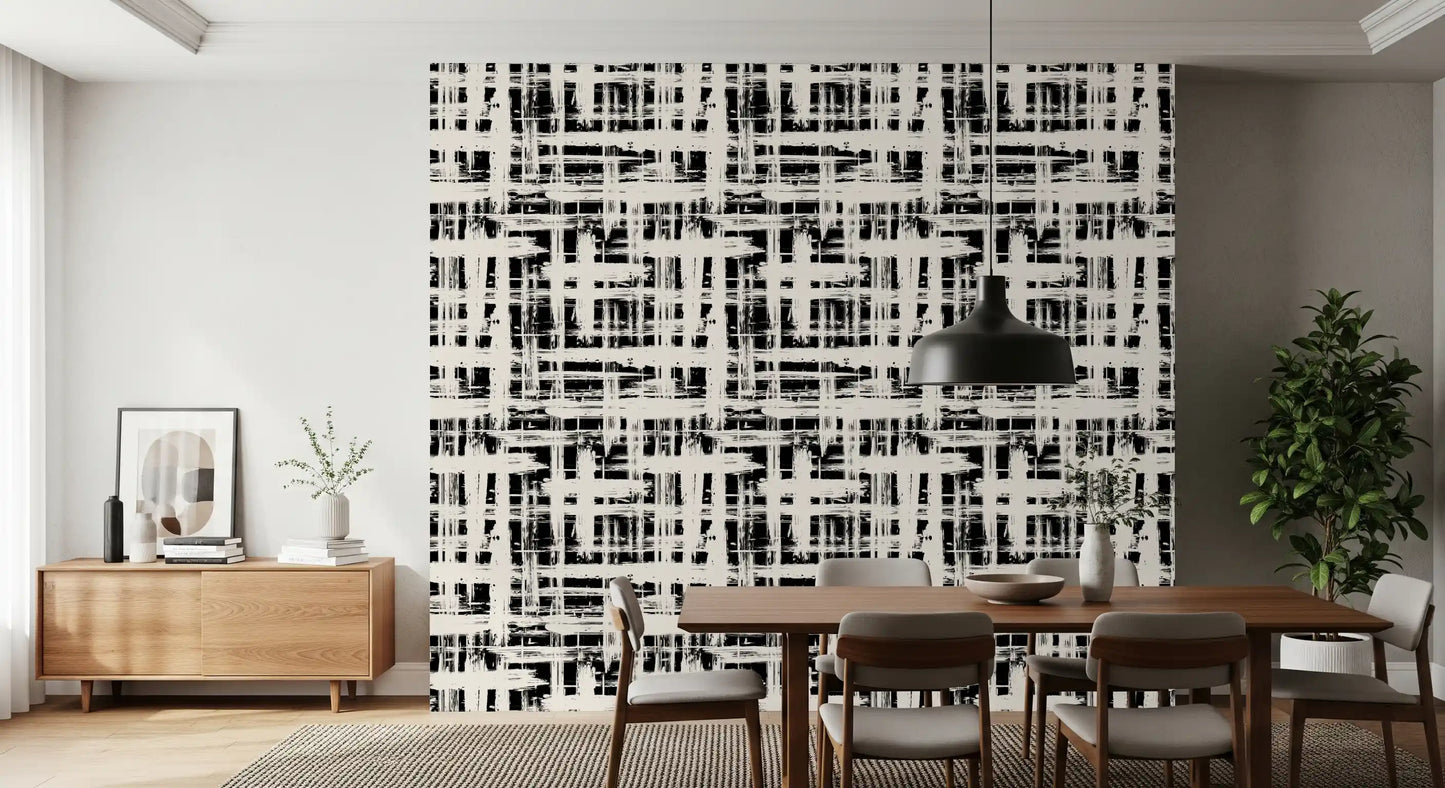 Monochrome Crosshatch Texture Wallpaper⁠