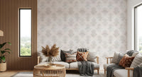 Minimalist Grey Brushed Damask Wallpaper⁠