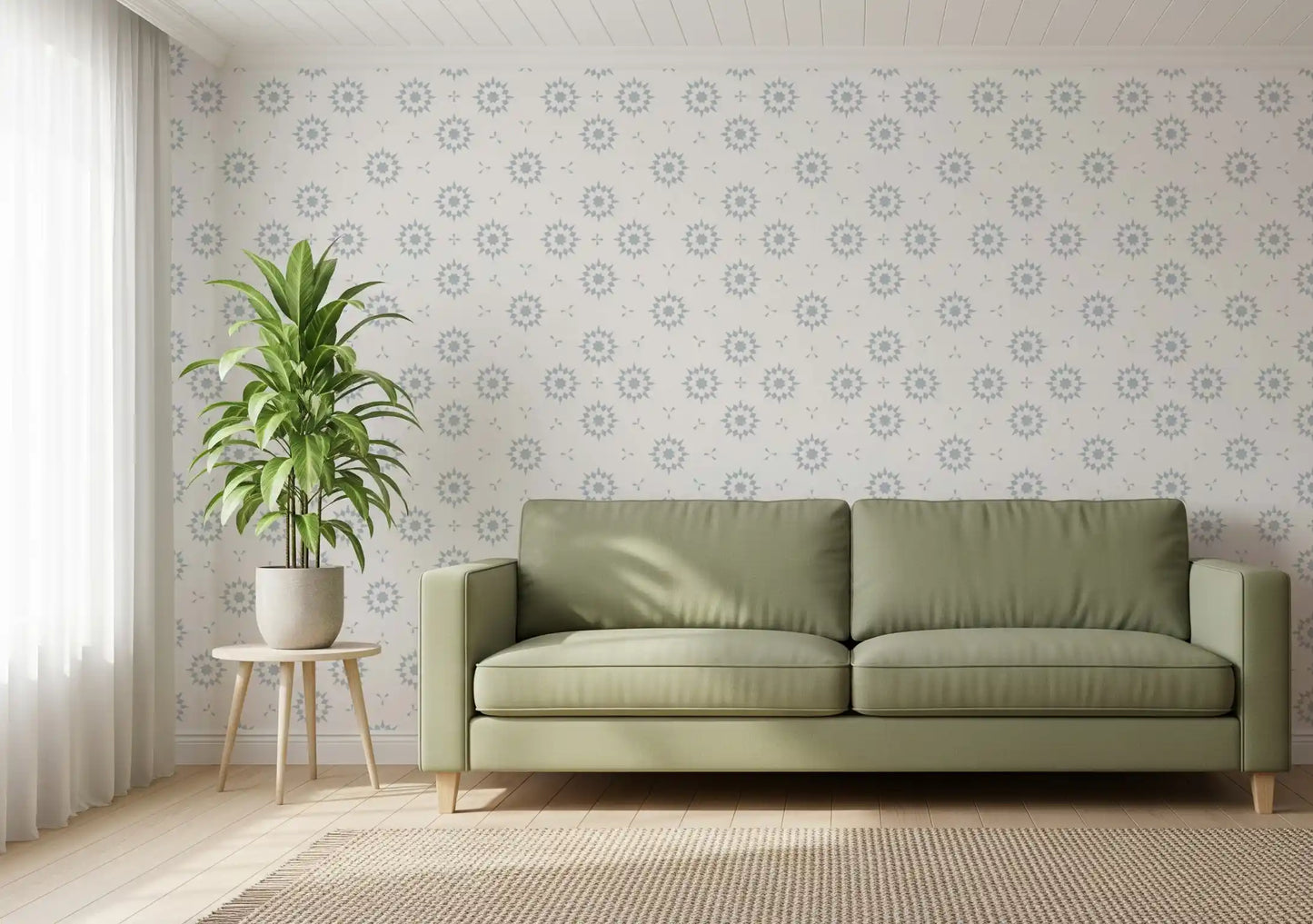 Nordic Starburst Grid Wallpaper⁠