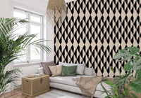 Monochrome Geometric Diamonds Wallpaper⁠