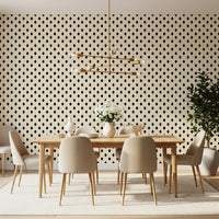 Minimalist Black and Cream Diamond Grid Wallpaper⁠