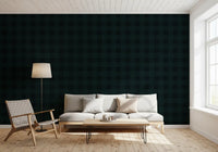 Dark Green Midnight Grid Wallpaper⁠