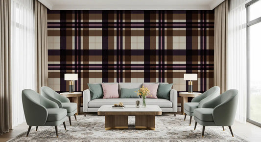 Classic Tartan Plaid Print Wallpaper⁠