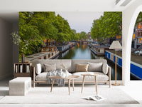 Amsterdam Riverside Reflection Wall Mural