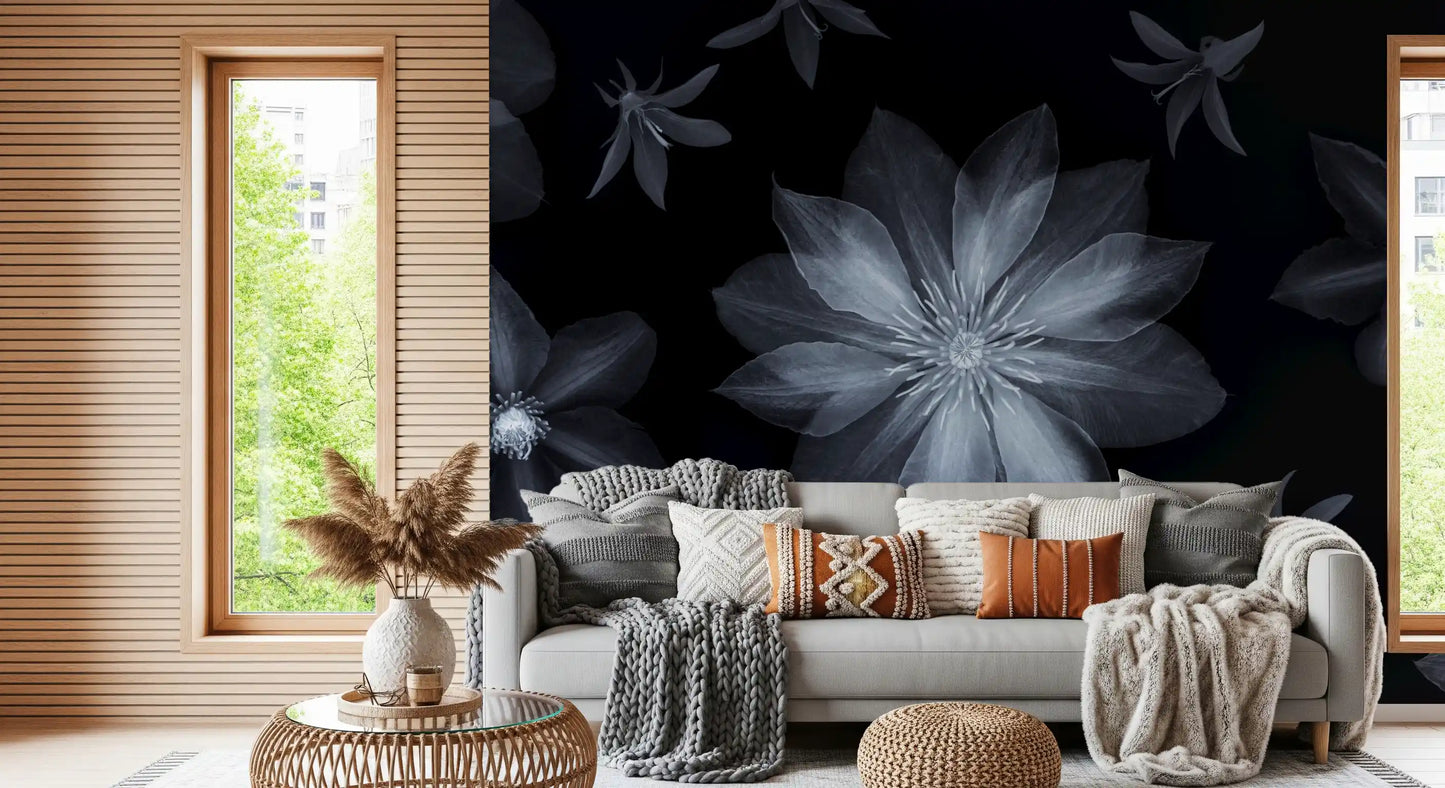 Ethereal Night Flora Wall Mural