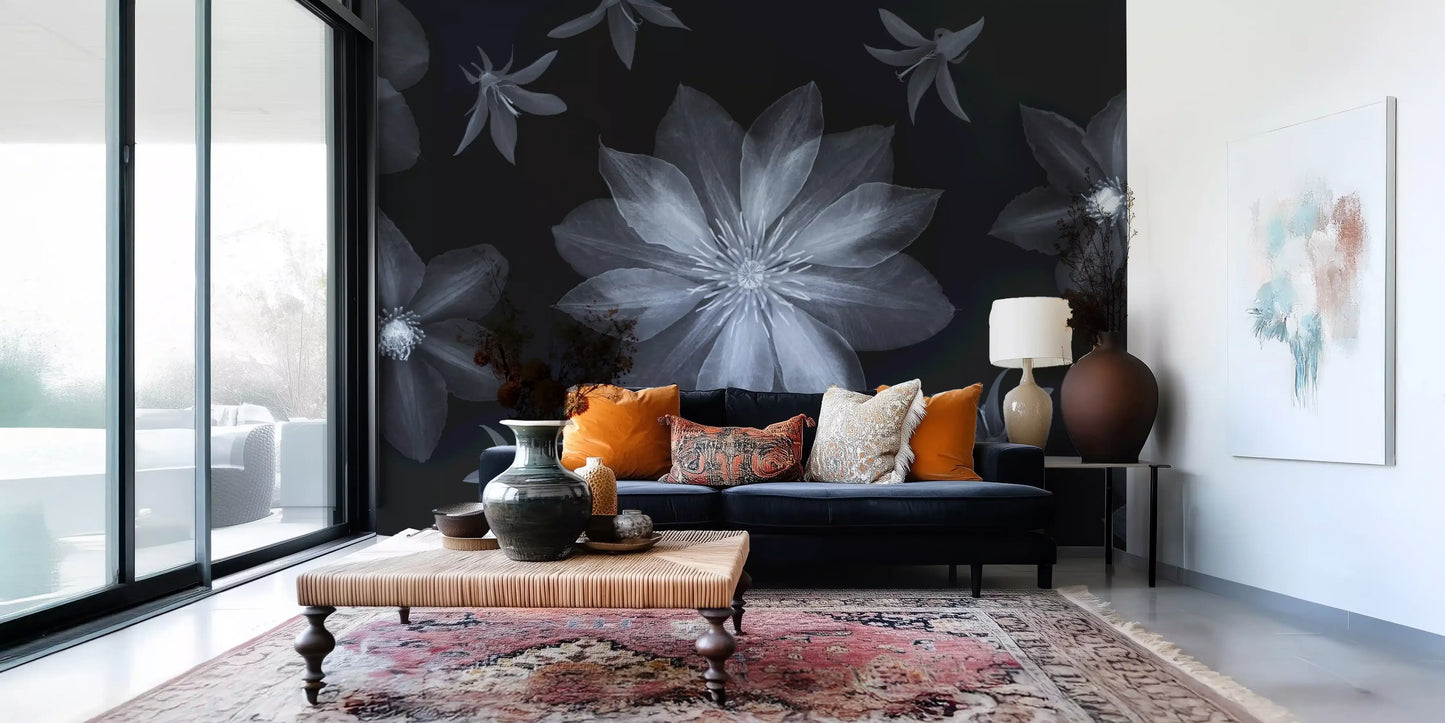 Ethereal Night Flora Wall Mural