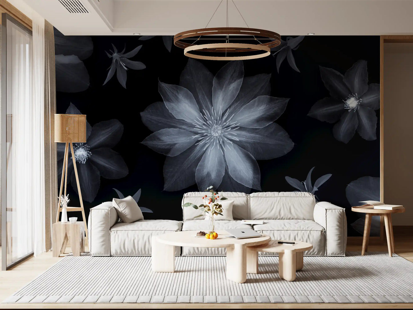 Ethereal Night Flora Wall Mural