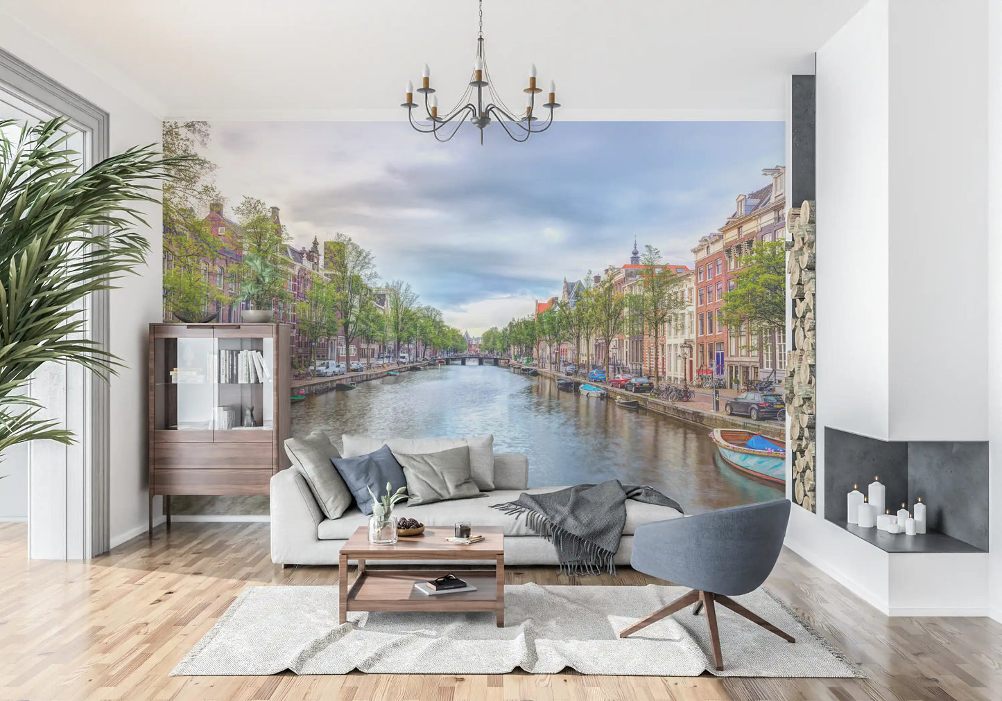 Historic Dutch Townhouse Canal Wall Mural