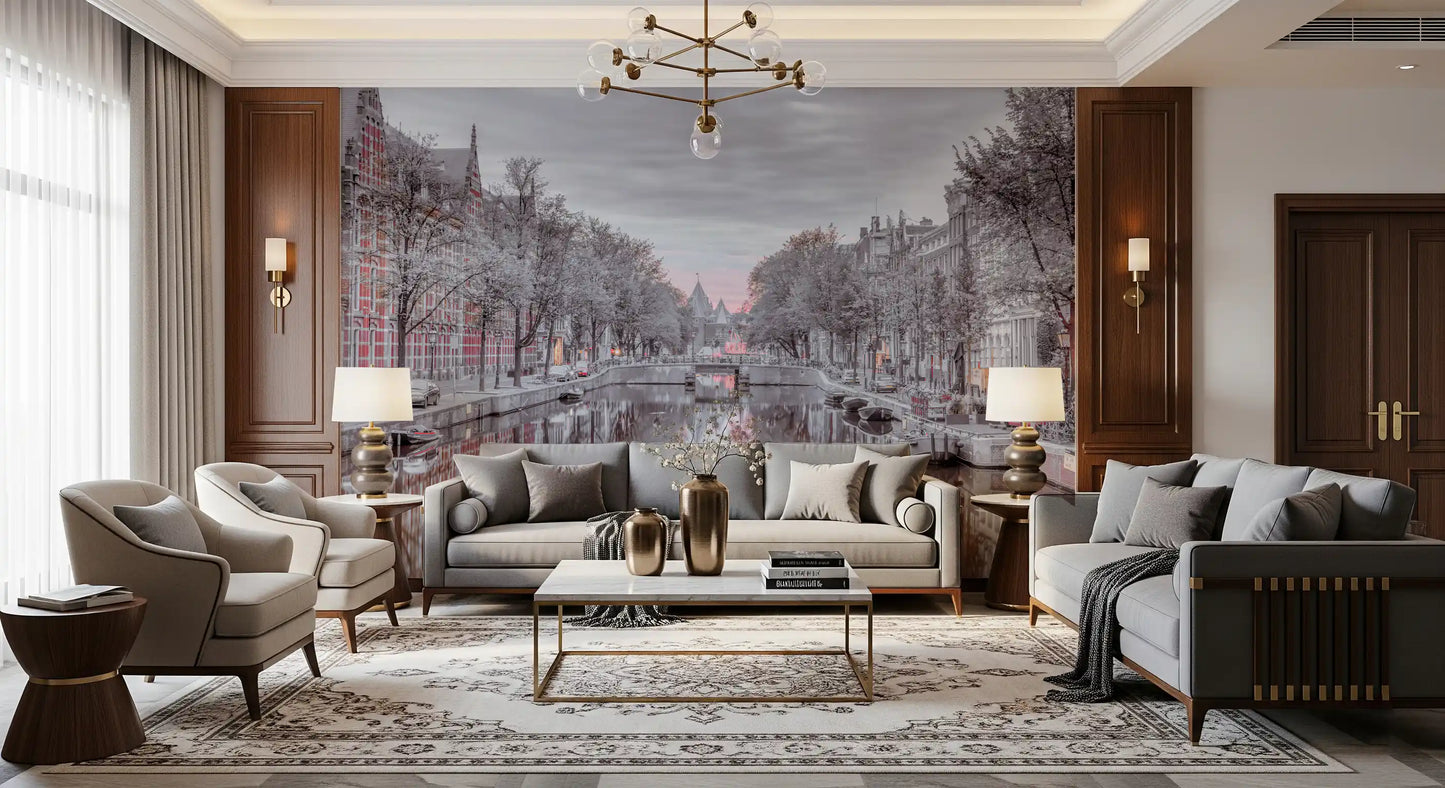 Twilight Reflections on Historic Waterways Wall Mural