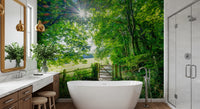 Rustic Woodland Gate Entrance Wall Mural