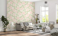 Blush Bloom Botanical Sketch Wallpaper⁠