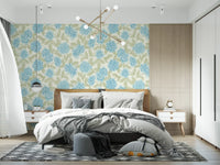 Blue Hydrangea Watercolor Bloom Wallpaper⁠