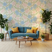 Soft Watercolor Hydrangea Bloom Wallpaper⁠