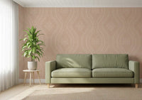 Faded Ogee Damask - Cinnamon Tea Wallpaper⁠