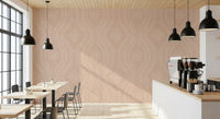 Faded Ogee Damask - Cinnamon Tea Wallpaper⁠