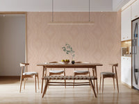 Faded Ogee Damask - Cinnamon Tea Wallpaper⁠