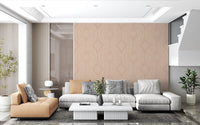 Faded Ogee Damask - Cinnamon Tea Wallpaper⁠
