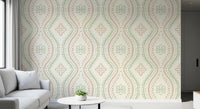 Faded Ogee Damask - Classic Grandmillennial Wallpaper⁠
