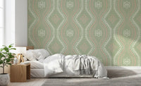 Faded Ogee Damask - Timeless Grandmillennial Wallpaper⁠