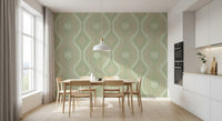 Faded Ogee Damask - Timeless Grandmillennial Wallpaper⁠