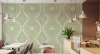 Faded Ogee Damask - Timeless Grandmillennial Wallpaper⁠