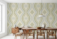 Faded Ogee Damask - Timiless French Country Wallpaper⁠