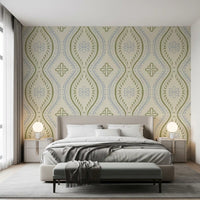 Faded Ogee Damask - Timiless French Country Wallpaper⁠