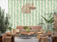 Sage Brushstroke Herringbone Wallpaper⁠