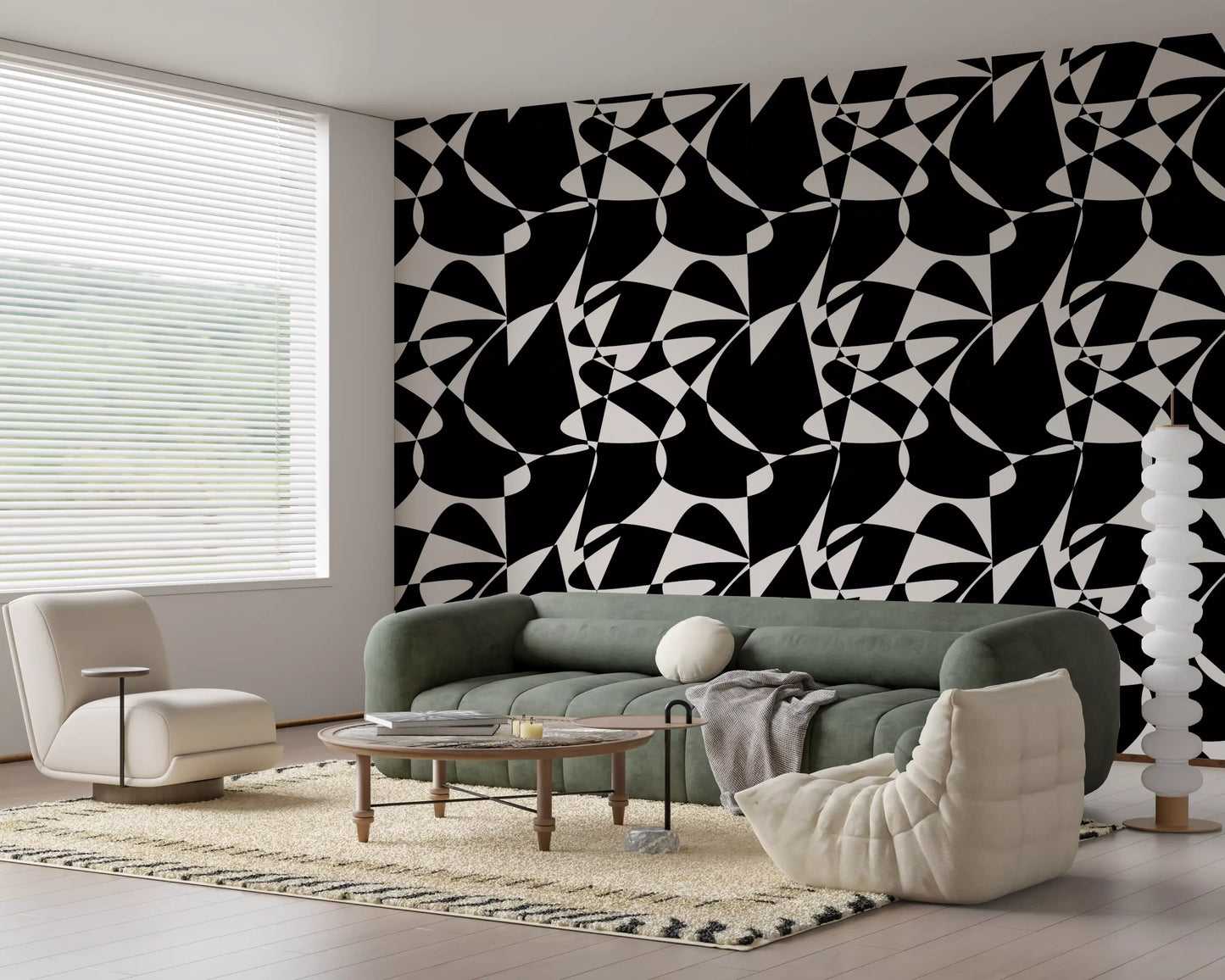 Modern Minimalist Flow Art Wallpaper⁠