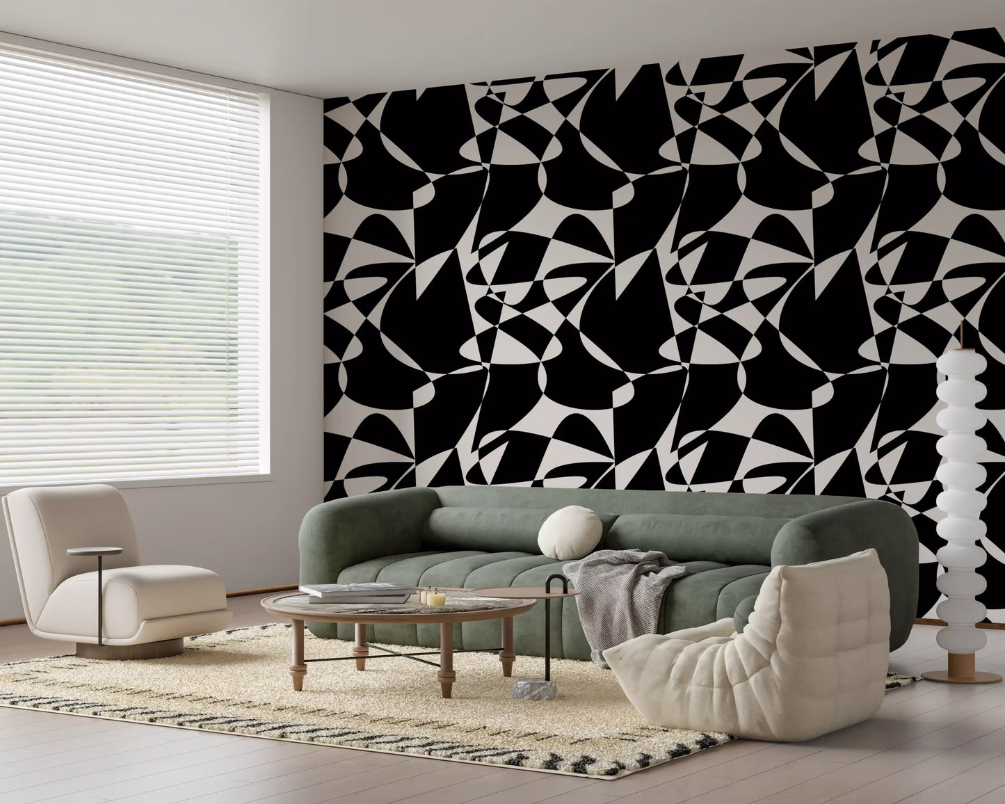 Modern Minimalist Flow Art Wallpaper⁠