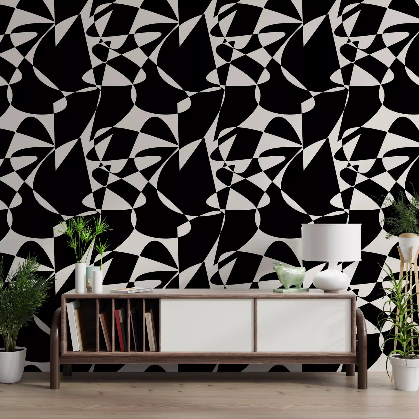Modern Minimalist Flow Art Wallpaper⁠