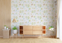 Ethereal Garden Flora Illustration Wallpaper⁠