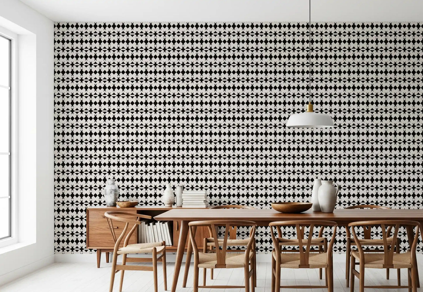 Minimalist Diamond Grid Graphic Wallpaper⁠