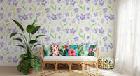 Soft Lavender Botanical Garden Wallpaper⁠