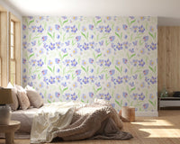 Soft Lavender Botanical Garden Wallpaper⁠