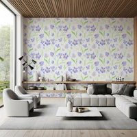 Soft Lavender Botanical Garden Wallpaper⁠