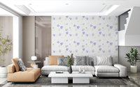 Soft Watercolor Blue Petals Wallpaper⁠