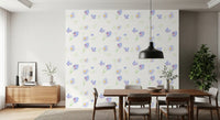 Soft Watercolor Blue Petals Wallpaper⁠