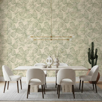 Rustic Pineapple Botanical Print Wallpaper⁠