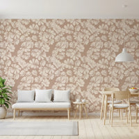 Creamy Botanical Sketches Wallpaper⁠
