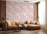 Abstract Lavender Ferns Wallpaper⁠