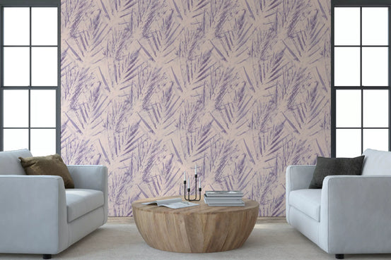 Abstract Lavender Ferns Wallpaper⁠
