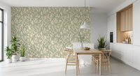Serene Tropical Foliage Repeat Wallpaper⁠