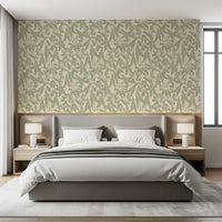 Serene Tropical Foliage Repeat Wallpaper⁠
